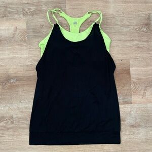 ALO Yoga 2 in 1 Medium Impact bra w/ Jersey Tank- Medium